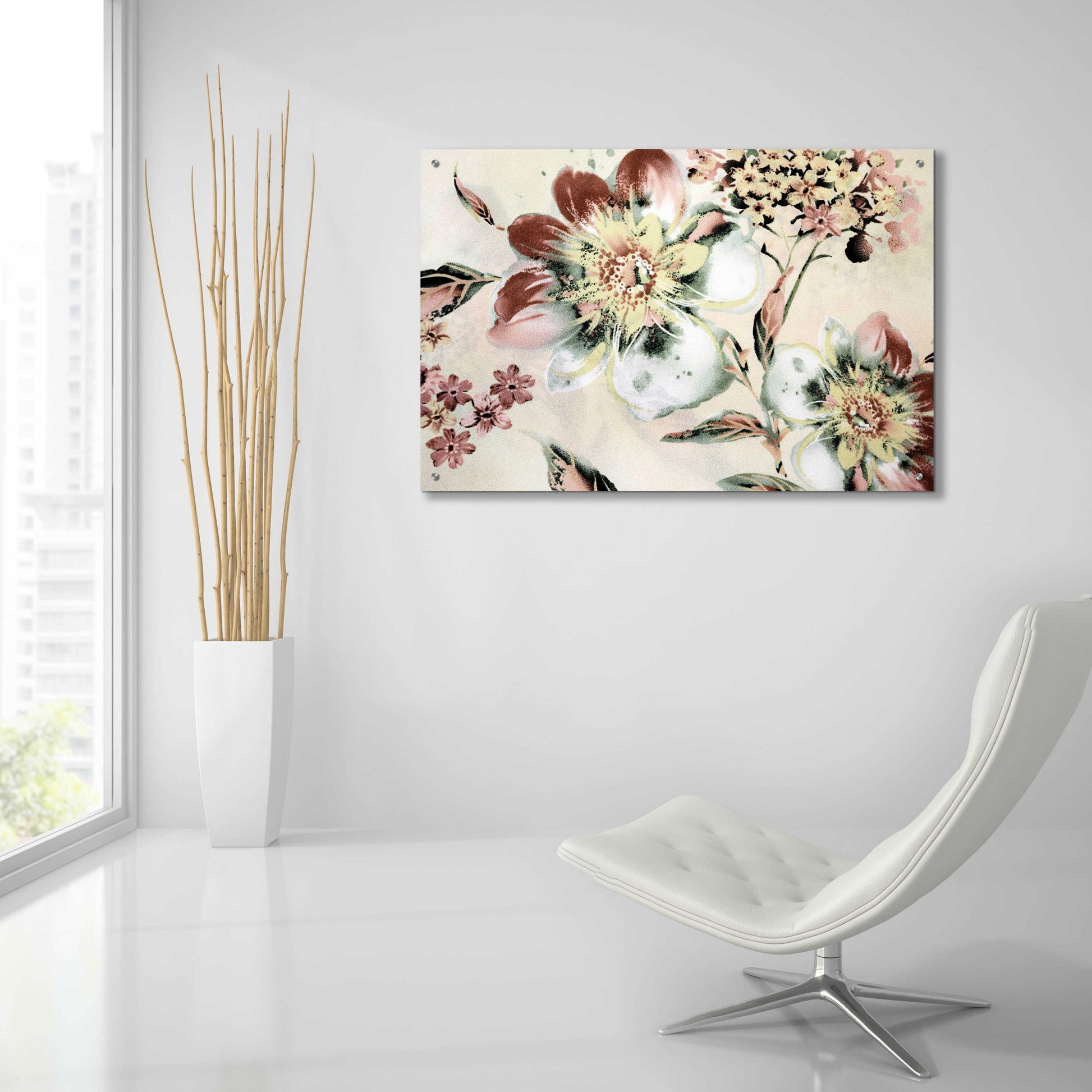 Epic Art 'Summer Flower' by Incado, Acrylic Glass Wall Art,36x24