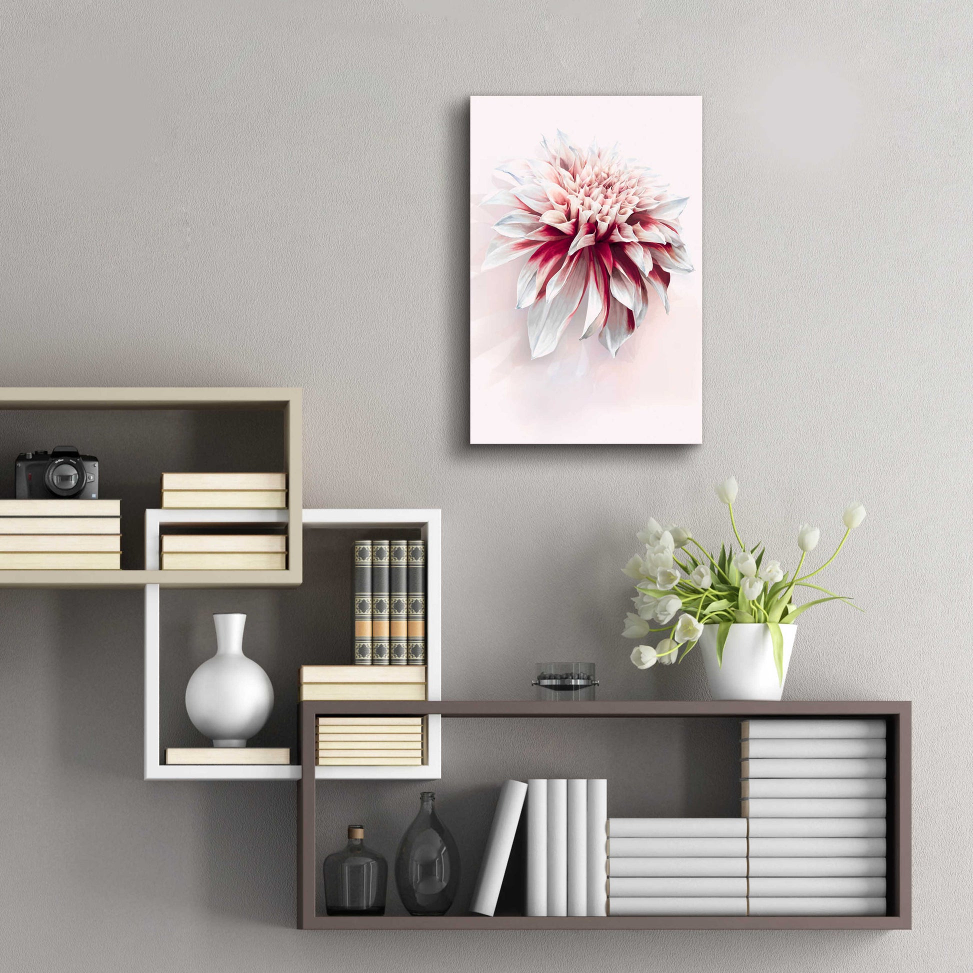 Epic Art 'Water Dahlia' by Incado, Acrylic Glass Wall Art,16x24