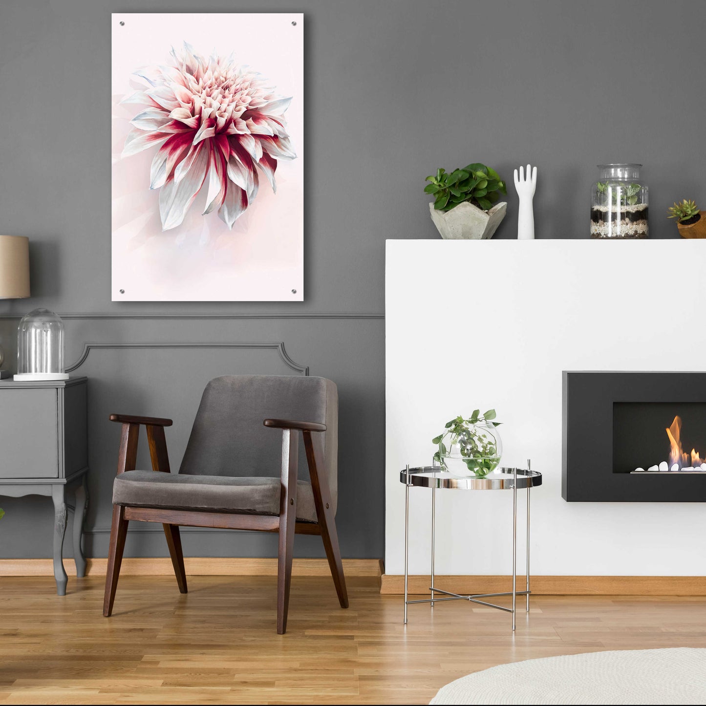 Epic Art 'Water Dahlia' by Incado, Acrylic Glass Wall Art,24x36