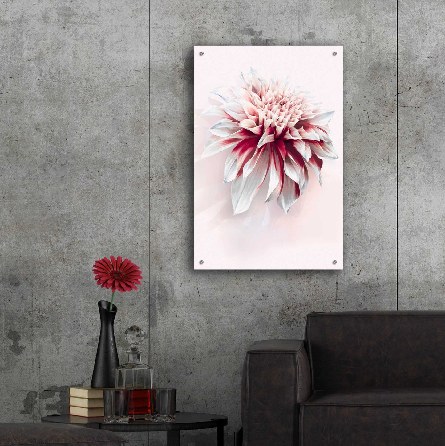 Epic Art 'Water Dahlia' by Incado, Acrylic Glass Wall Art,24x36