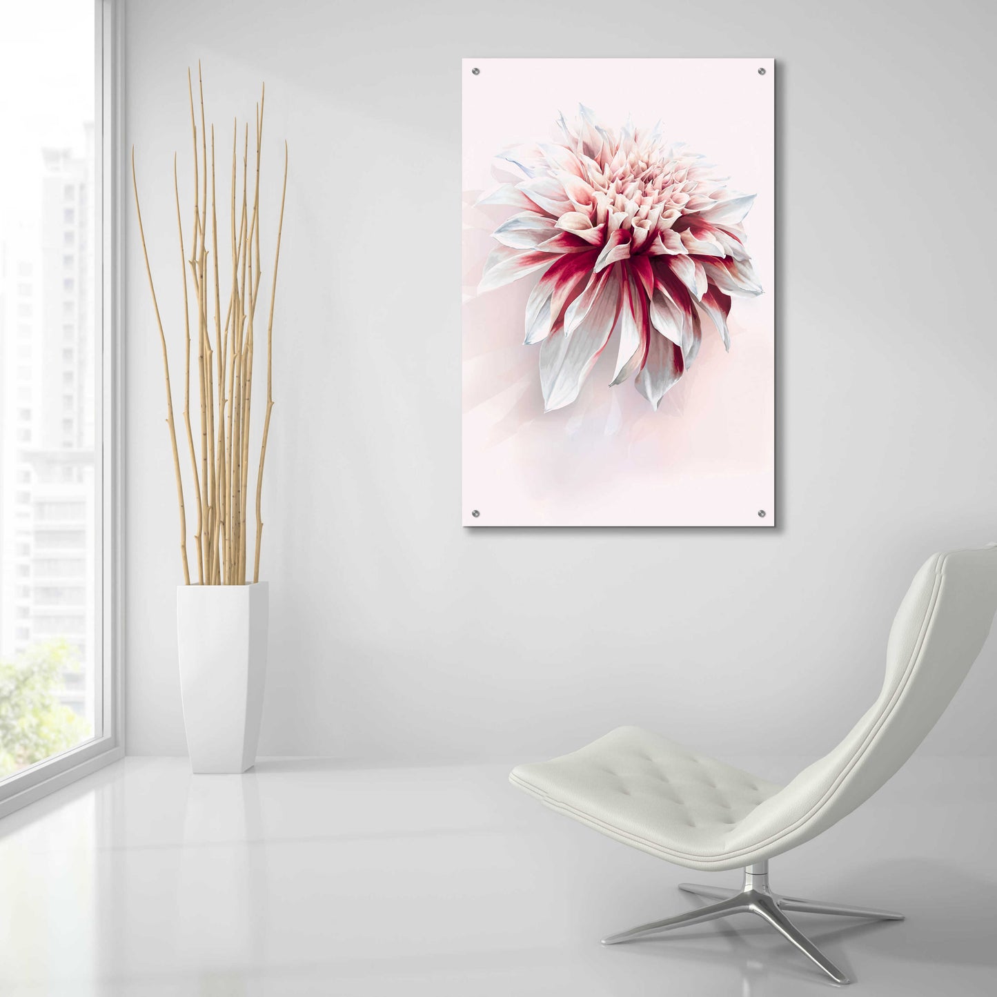 Epic Art 'Water Dahlia' by Incado, Acrylic Glass Wall Art,24x36