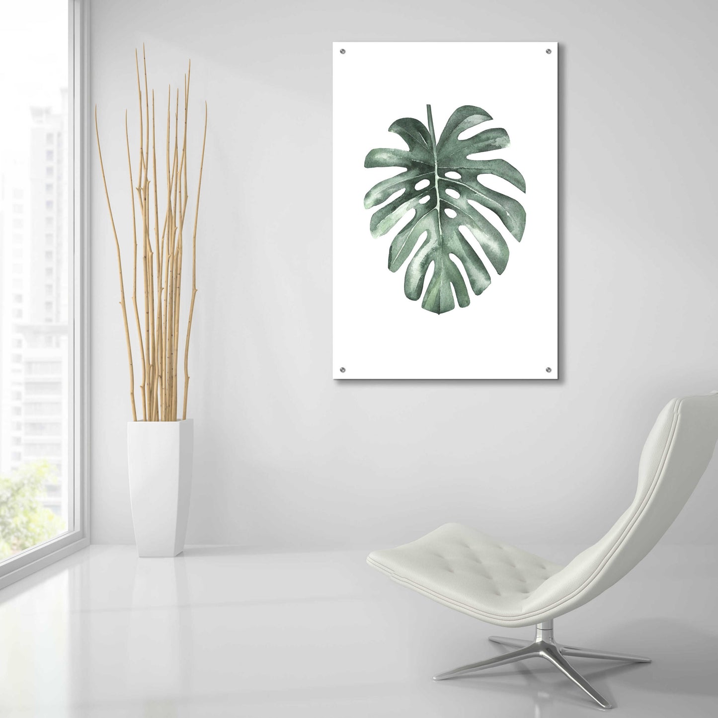 Epic Art 'Water Leaf' by Incado, Acrylic Glass Wall Art,24x36