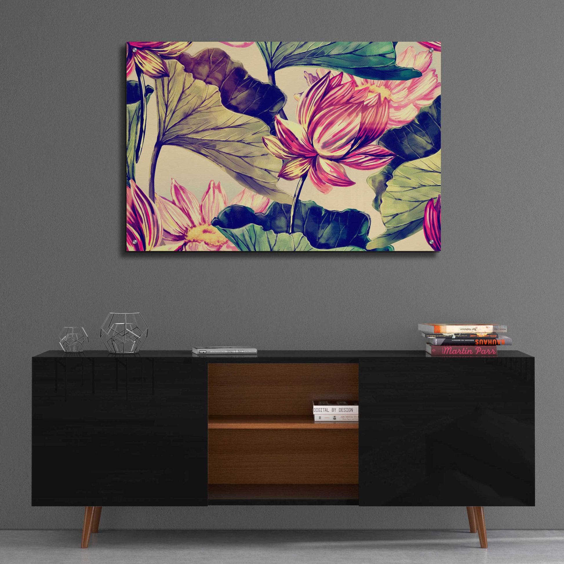 Epic Art 'Water Lily' by Incado, Acrylic Glass Wall Art,36x24