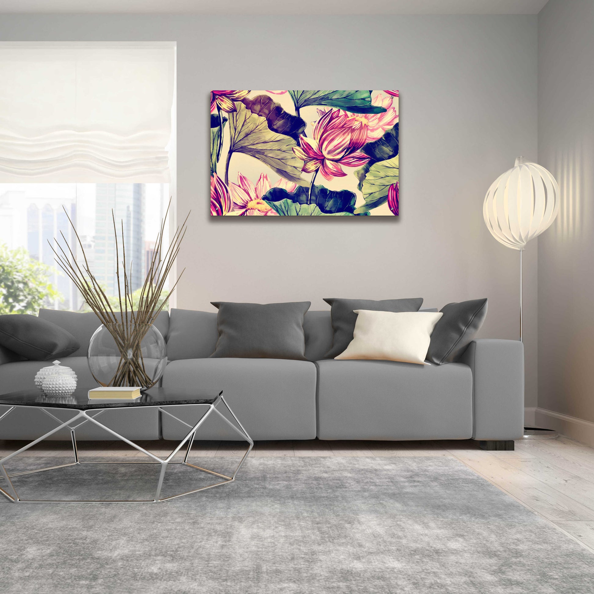 Epic Art 'Water Lily' by Incado, Acrylic Glass Wall Art,36x24