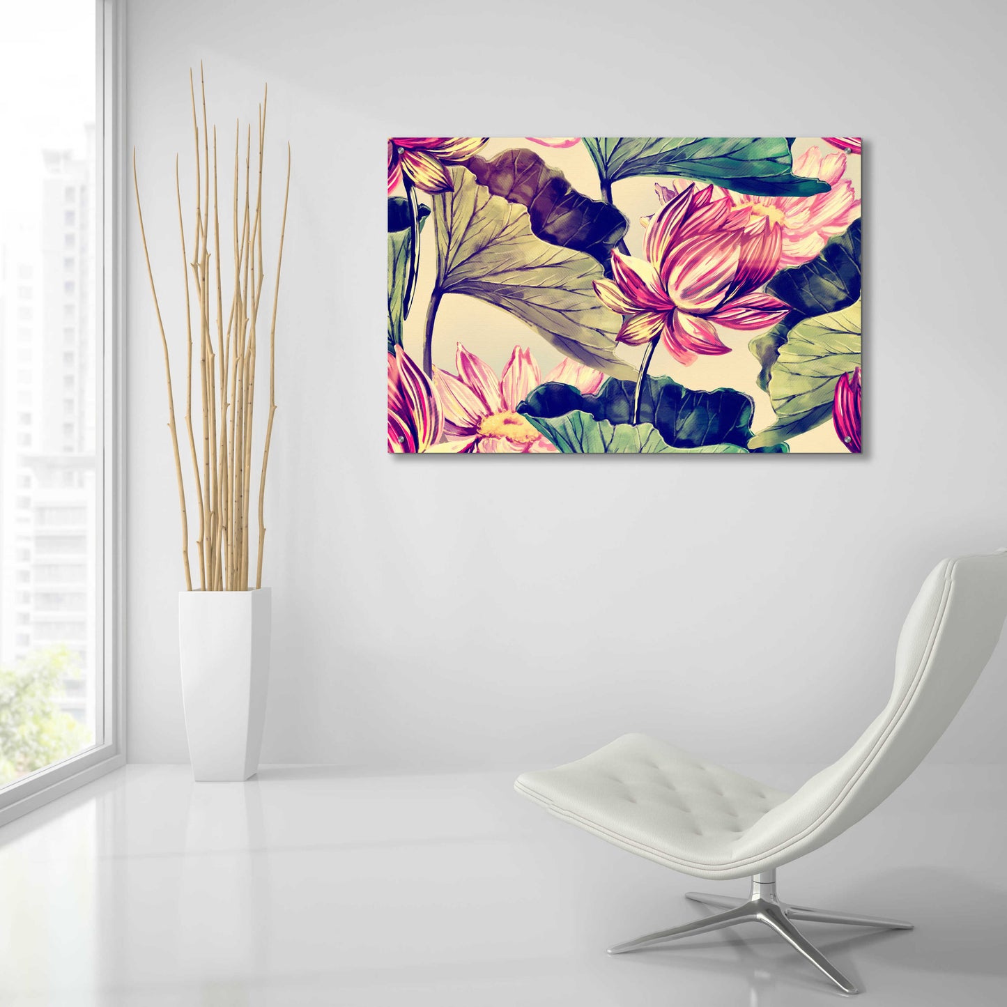 Epic Art 'Water Lily' by Incado, Acrylic Glass Wall Art,36x24