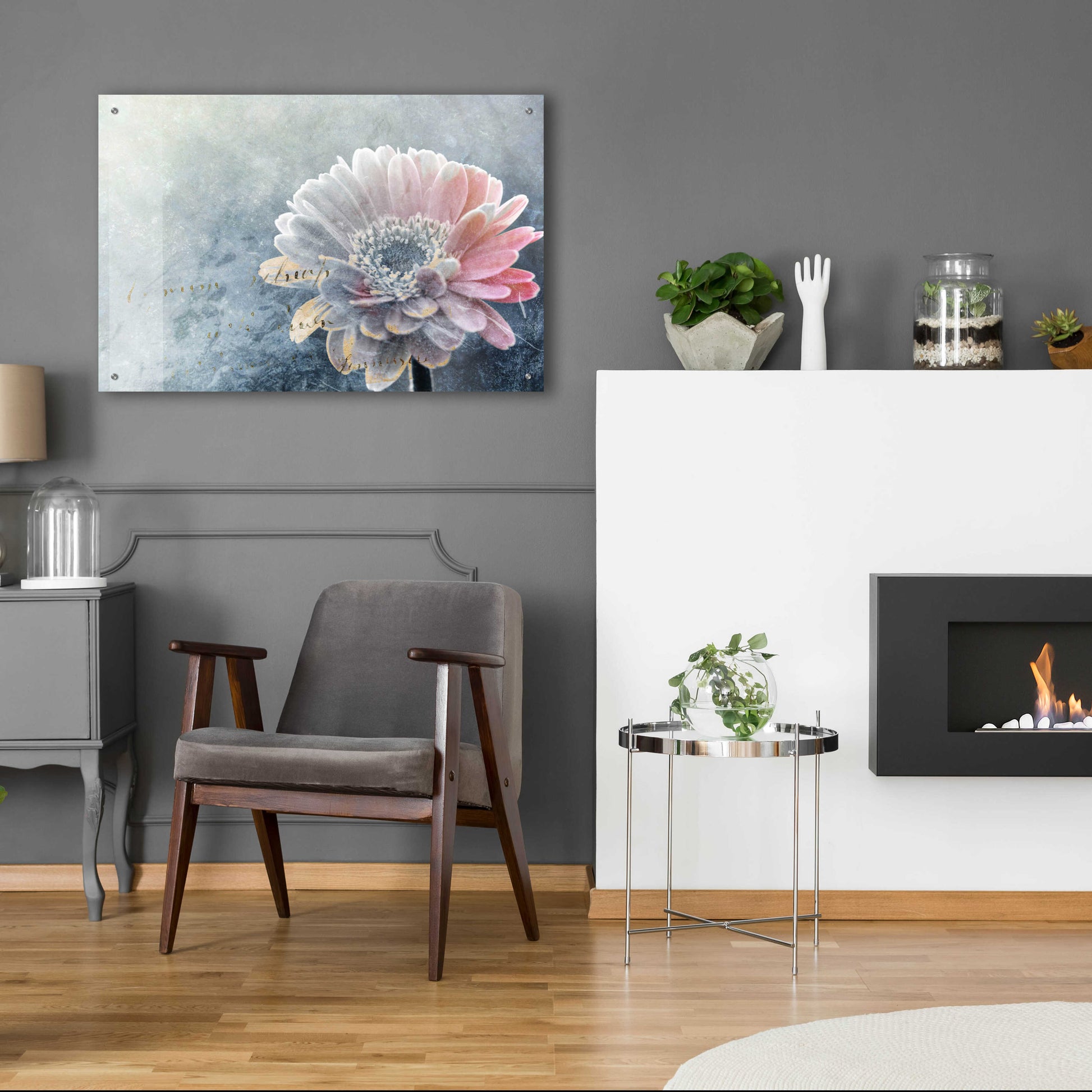 Epic Art 'Winter Flower' by Incado, Acrylic Glass Wall Art,36x24