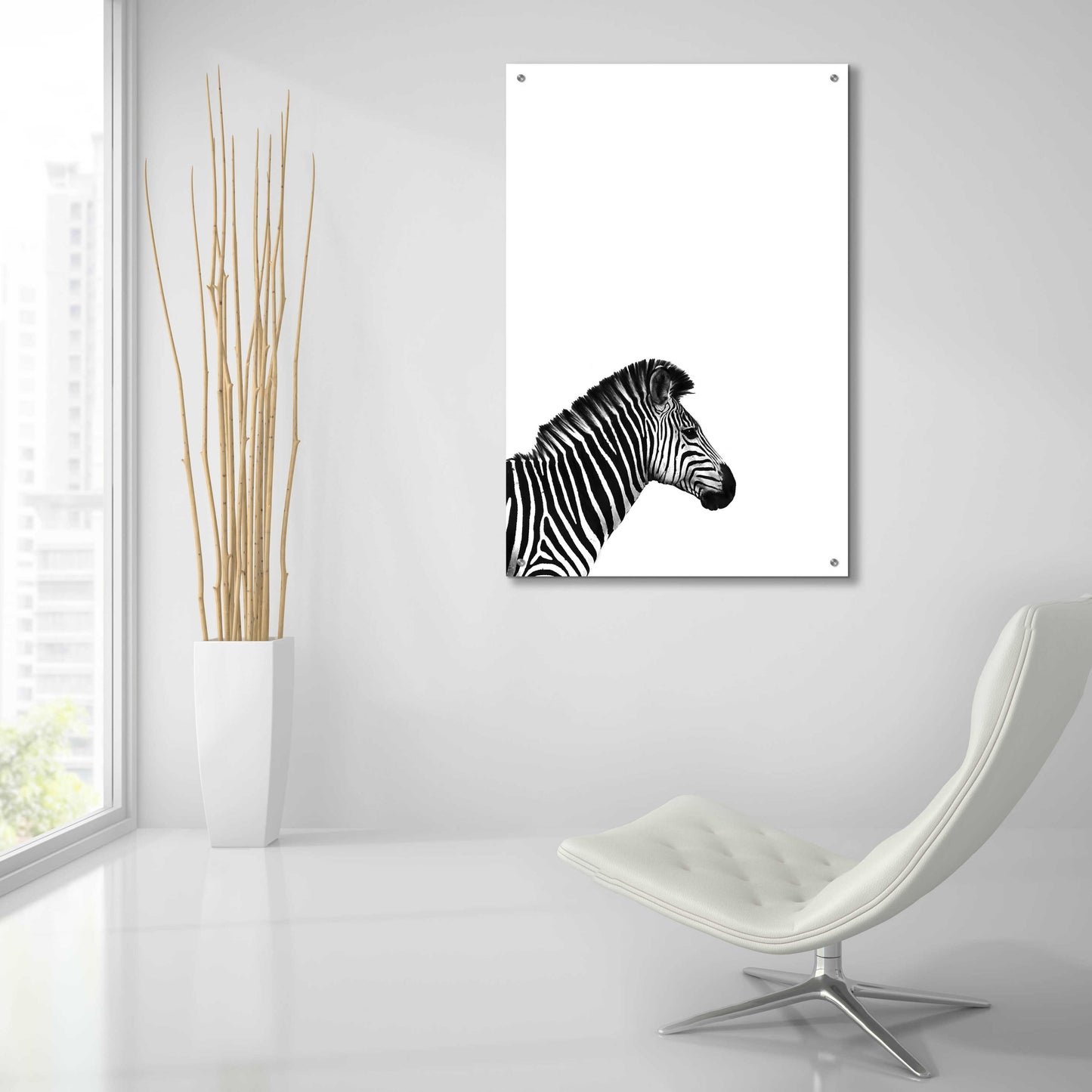 Epic Art 'Zebra 2' by Incado, Acrylic Glass Wall Art,24x36