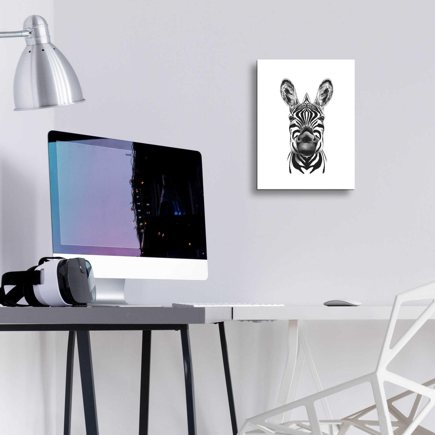 Epic Art 'Zebra Illustration' by Incado, Acrylic Glass Wall Art,12x16