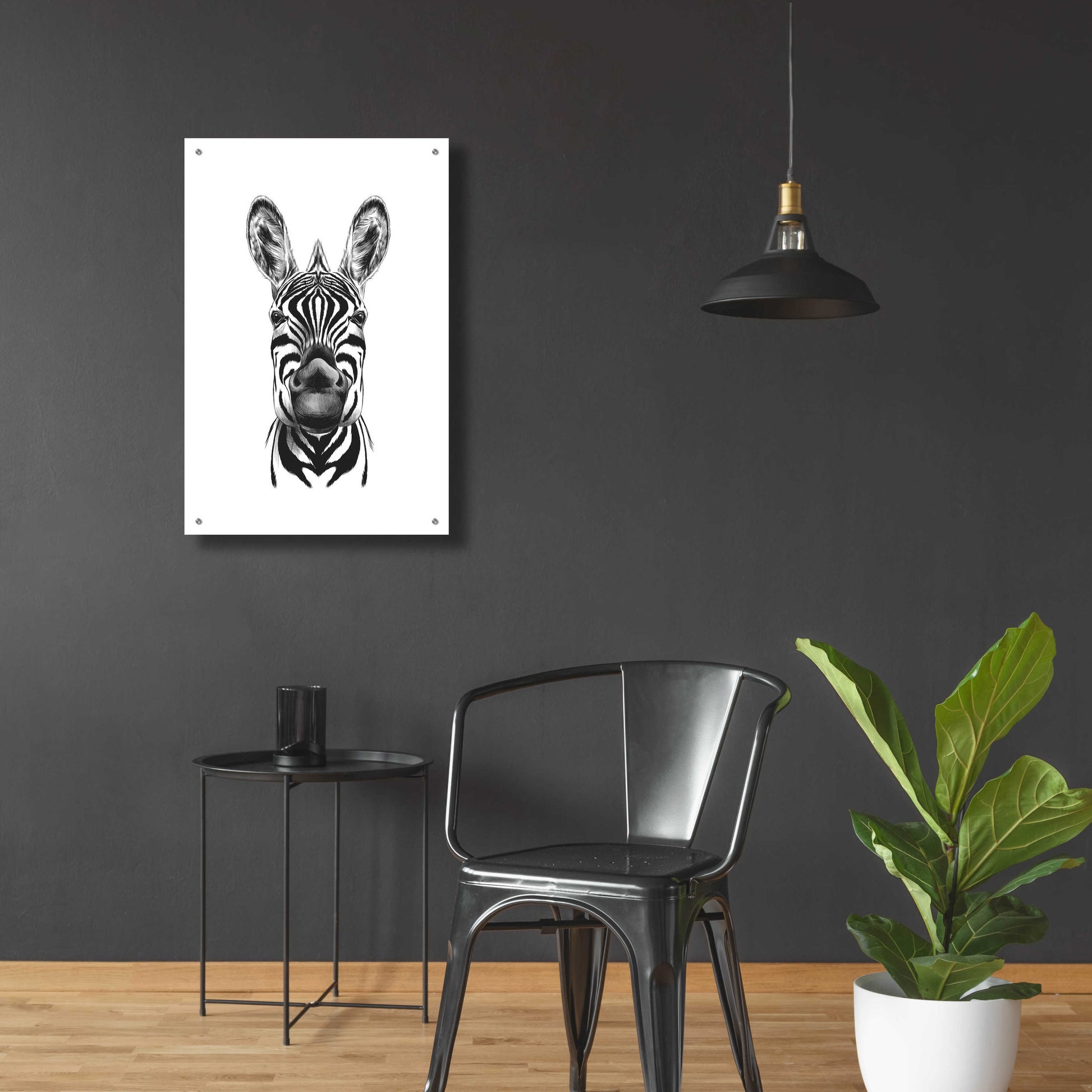 Epic Art 'Zebra Illustration' by Incado, Acrylic Glass Wall Art,24x36