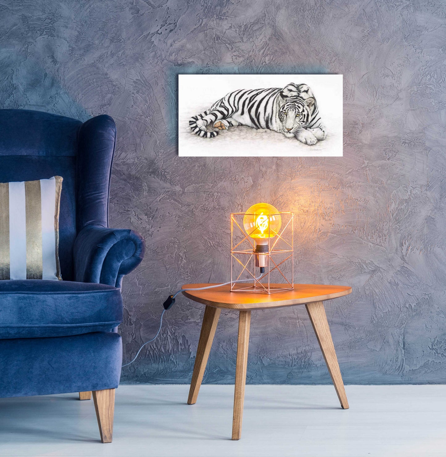 Epic Art 'Siberian Tiger' by Jan Henderson, Acrylic Glass Wall Art,24x12