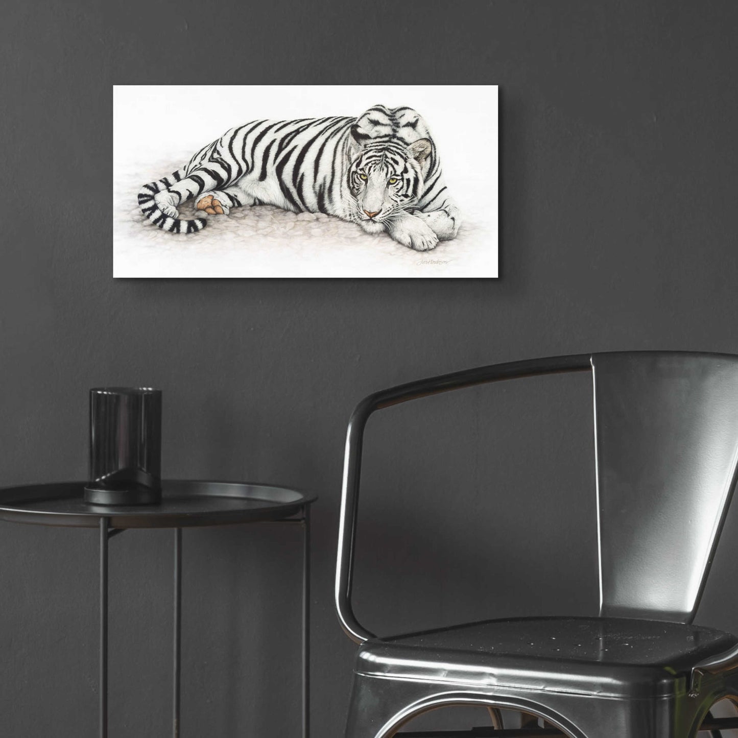 Epic Art 'Siberian Tiger' by Jan Henderson, Acrylic Glass Wall Art,24x12