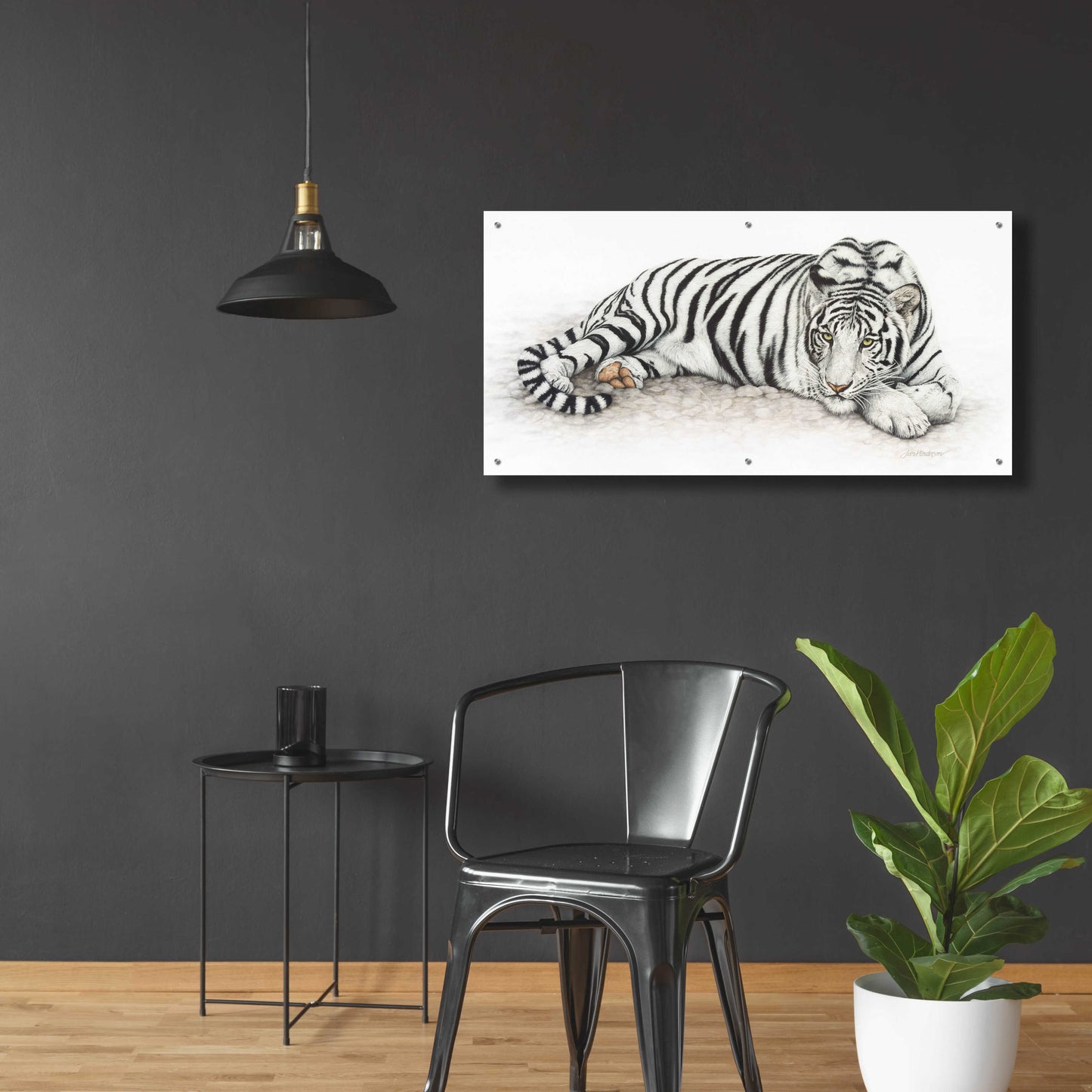 Epic Art 'Siberian Tiger' by Jan Henderson, Acrylic Glass Wall Art,48x24