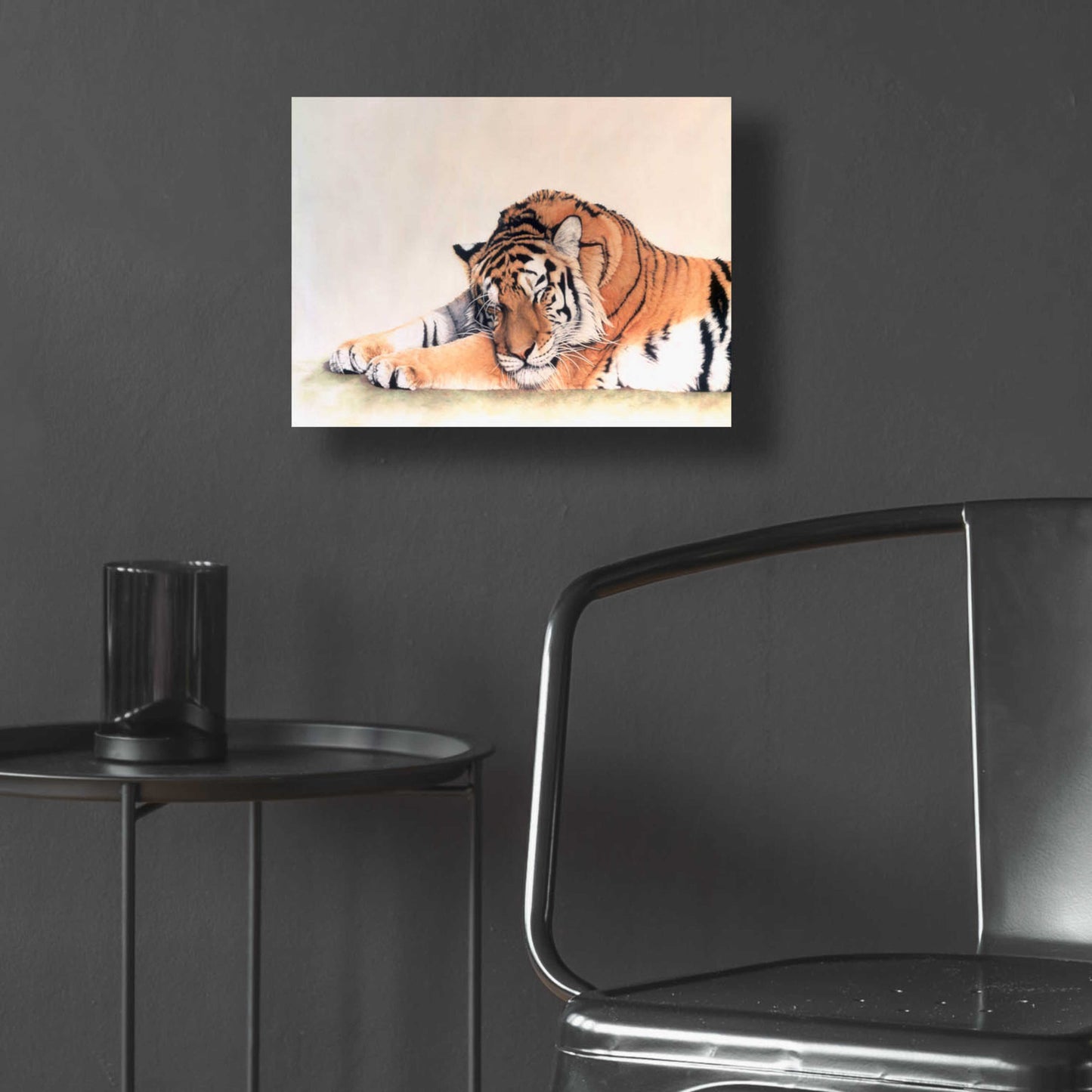 Epic Art 'Sleeping Tiger' by Jan Henderson, Acrylic Glass Wall Art,16x12