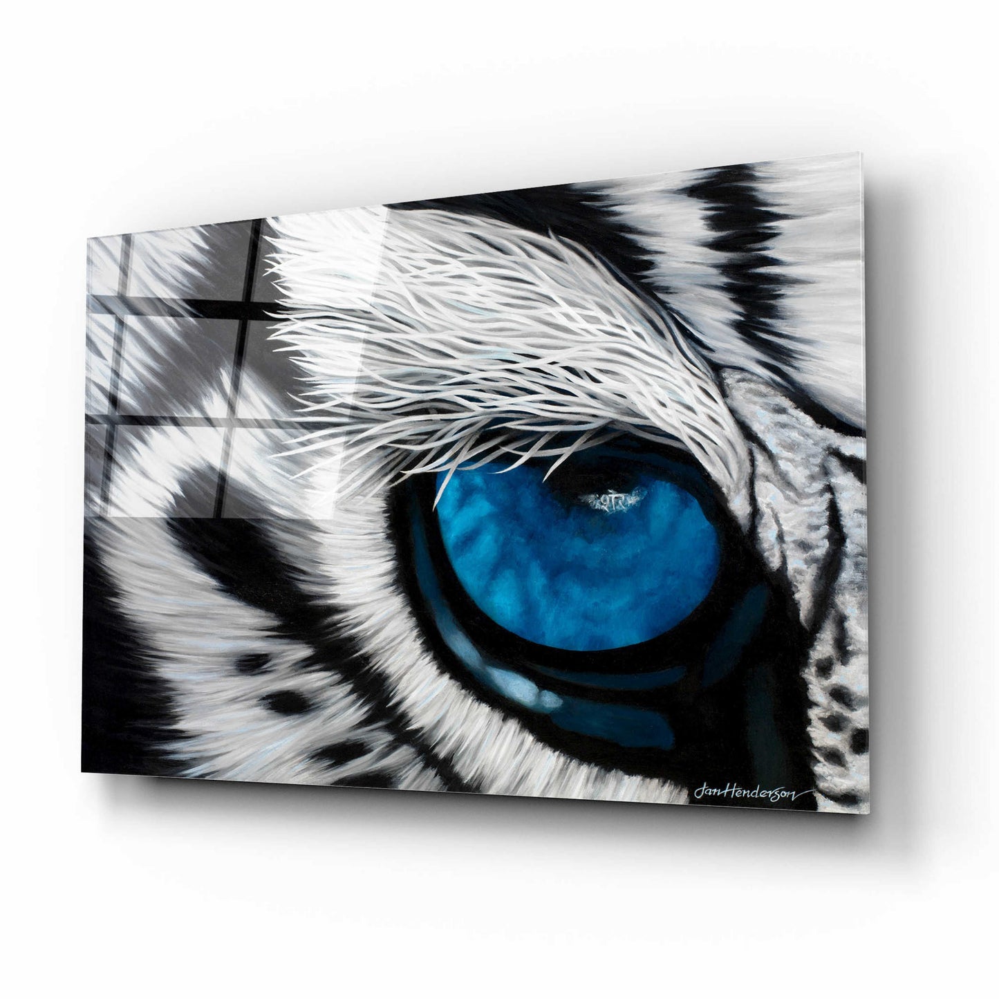 Epic Art 'Tiger Eye' by Jan Henderson, Acrylic Glass Wall Art,16x12