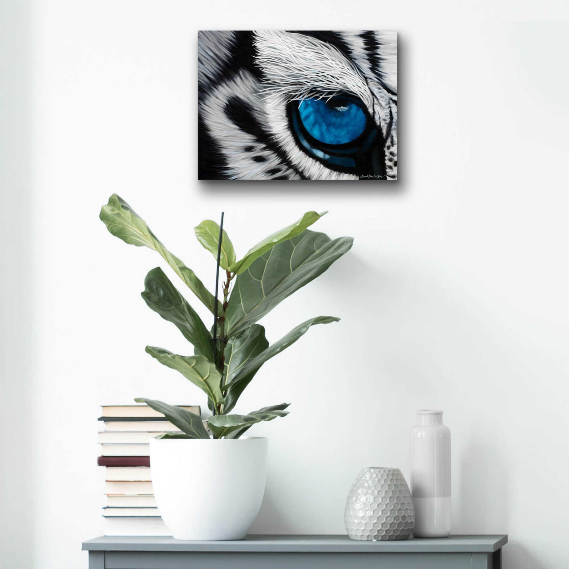 Epic Art 'Tiger Eye' by Jan Henderson, Acrylic Glass Wall Art,16x12