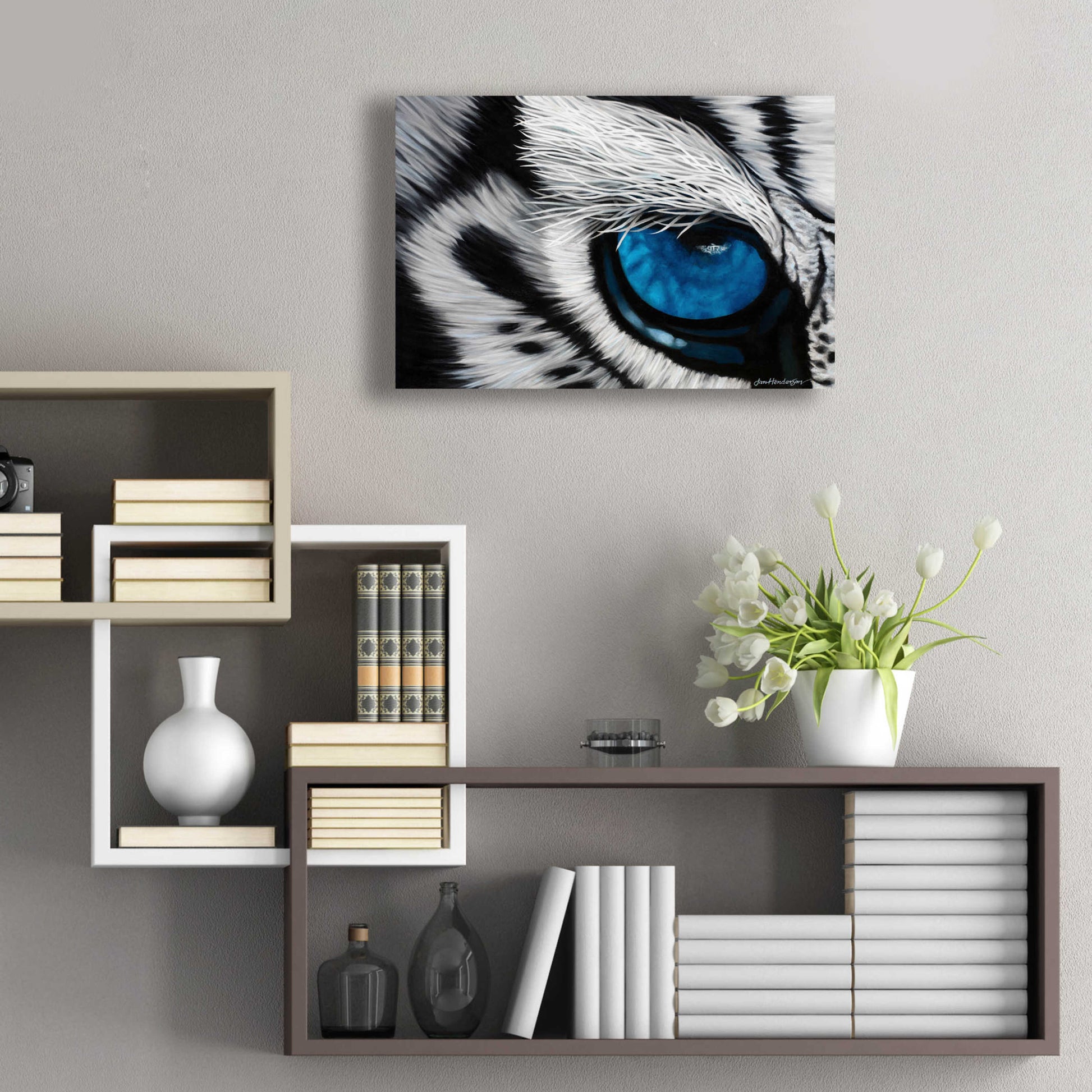 Epic Art 'Tiger Eye' by Jan Henderson, Acrylic Glass Wall Art,24x16