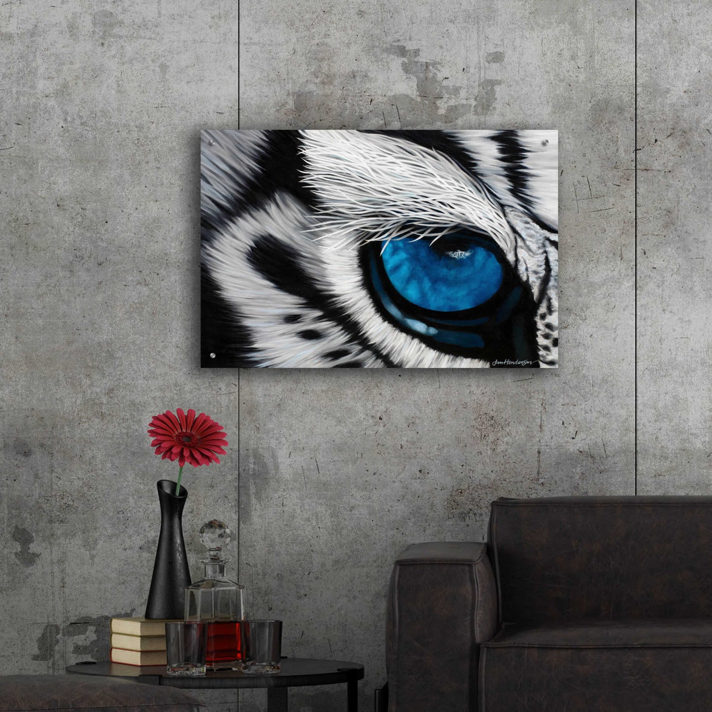 Epic Art 'Tiger Eye' by Jan Henderson, Acrylic Glass Wall Art,36x24