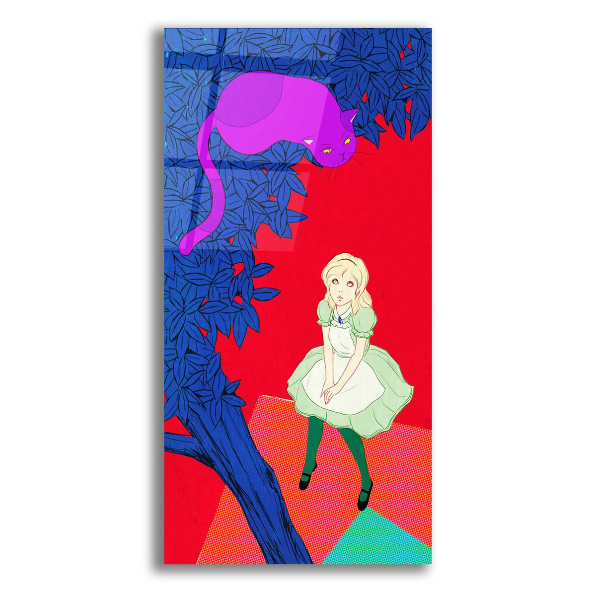 Alice and Cheshire Cat by Sai Tamiya acrylic glass wall art