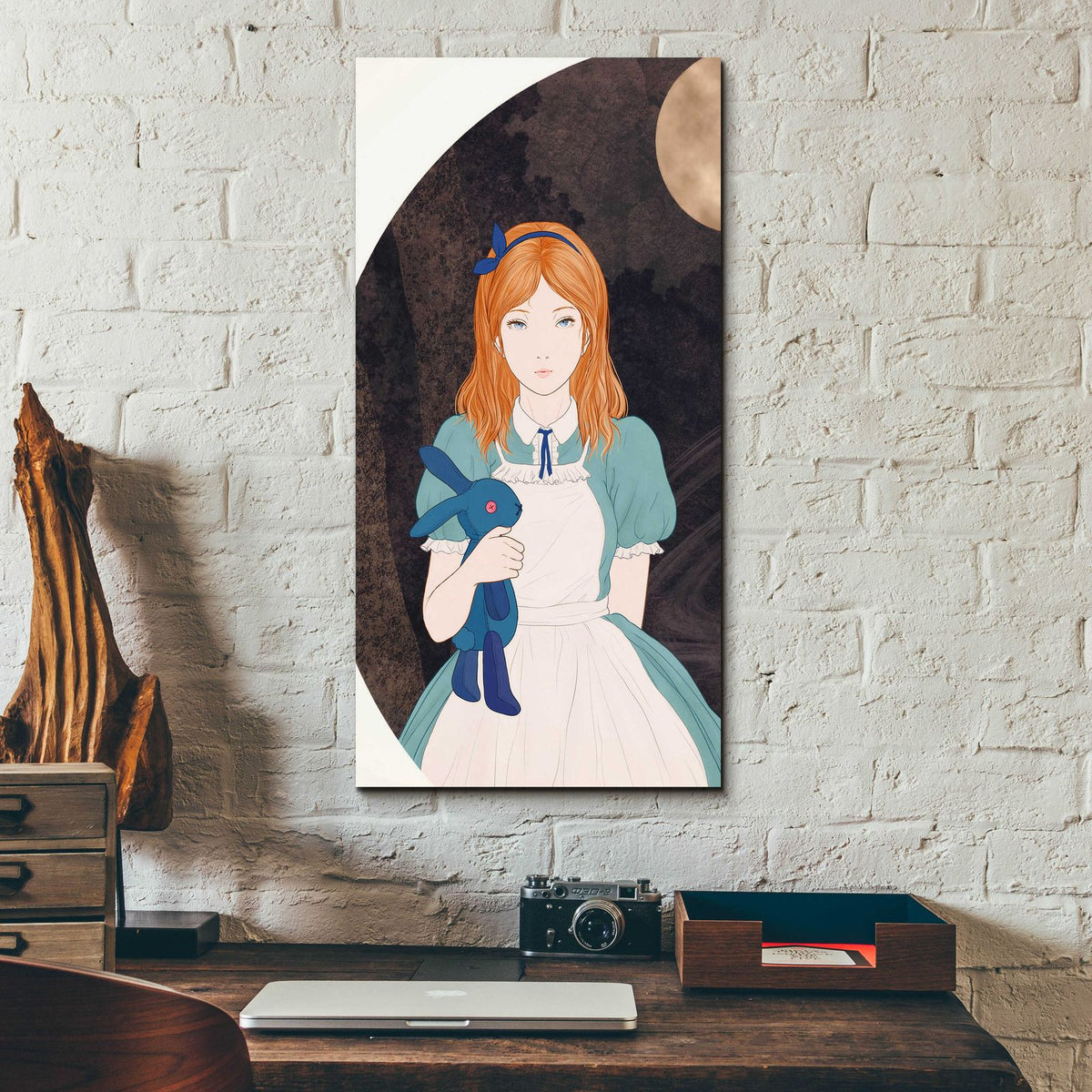Alice by Sai Tamiya - 12x24 acrylic wall art in a room