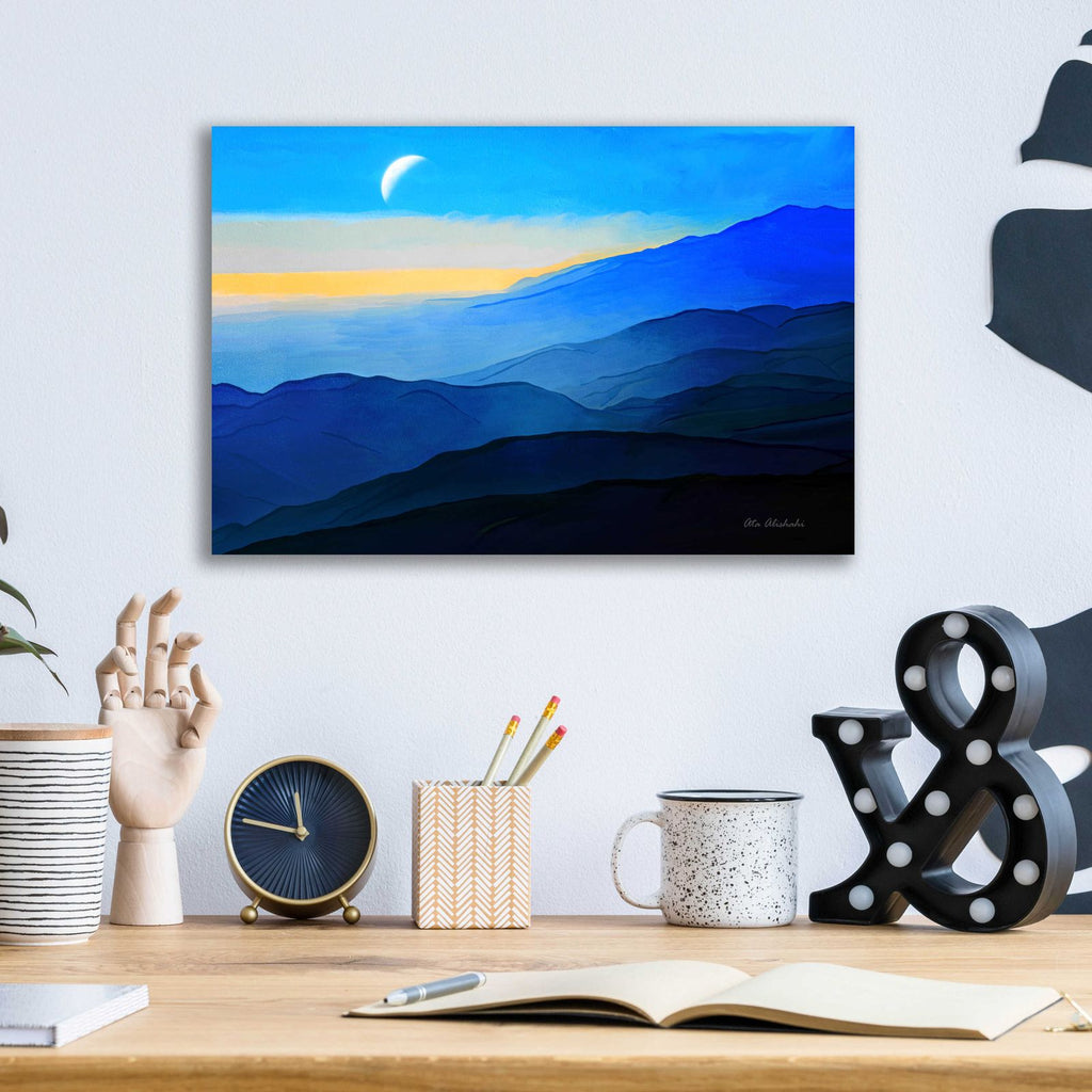 Blue Mountains by Ata Alishahi - 16x12 acrylic wall art in a room