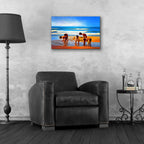  Kids At The Beach  by Ata Alishahi - 24x16 acrylic wall art in a room