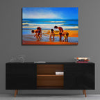  Kids At The Beach  by Ata Alishahi - 36x24 acrylic wall art in a room