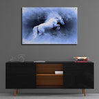 White Horse by Ata Alishahi - 36x24 acrylic wall art in a room