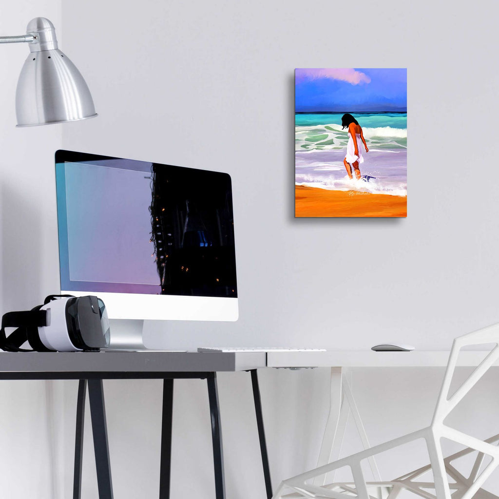 Beach Day by Ata Alishahi - 12x16 acrylic wall art in a room