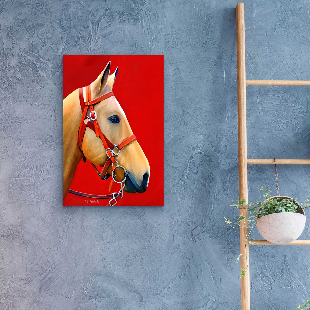 Horse Portrait by Ata Alishahi - 16x24 acrylic wall art in a room