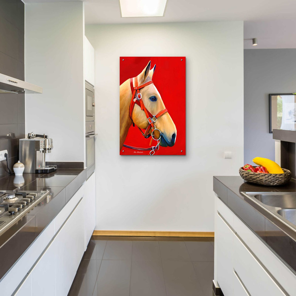Horse Portrait by Ata Alishahi - 24x36 acrylic wall art in a room