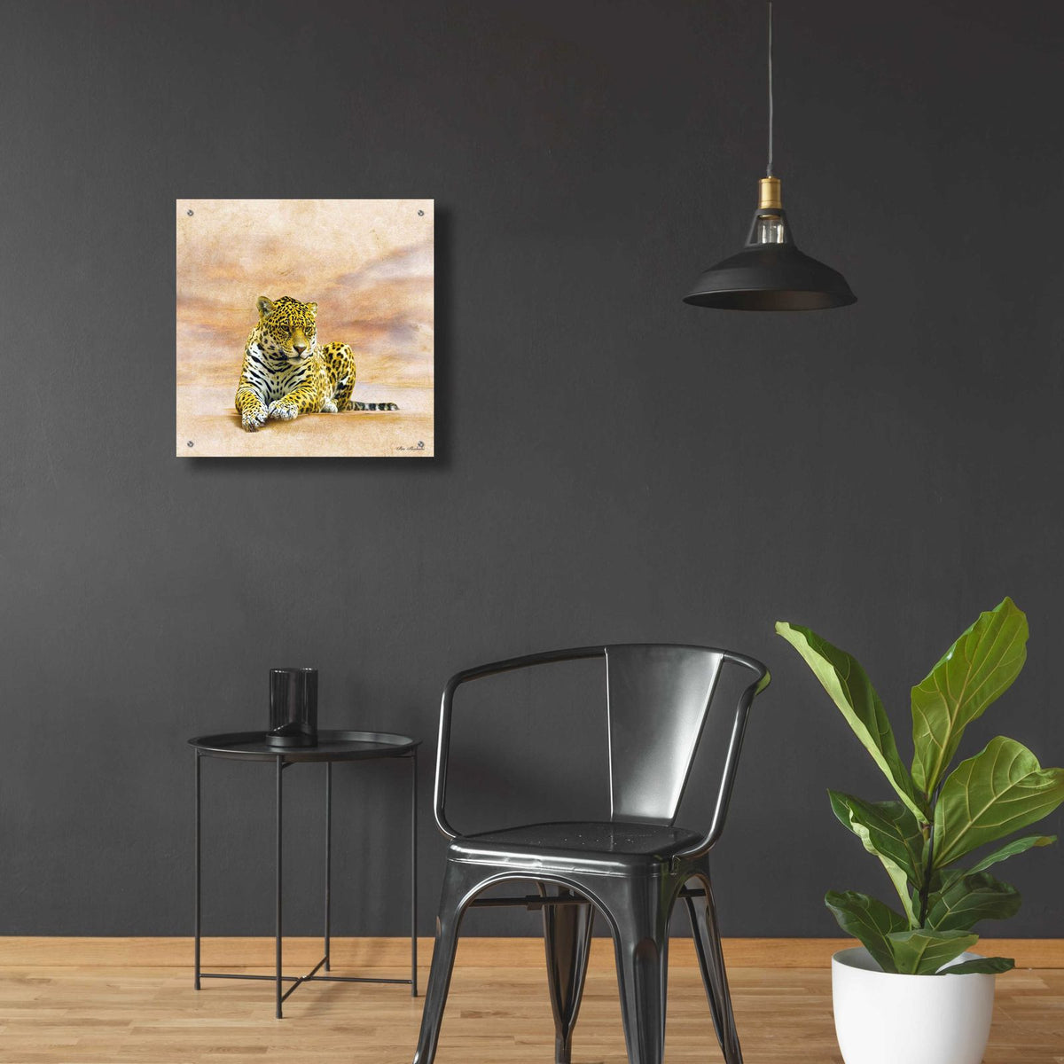 The Leopard 2A by Ata Alishahi - 24x24 acrylic wall art in a room