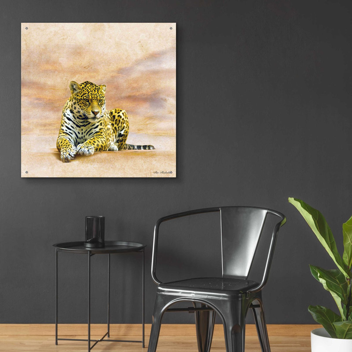 The Leopard 2A by Ata Alishahi - 36x36 acrylic wall art in a room