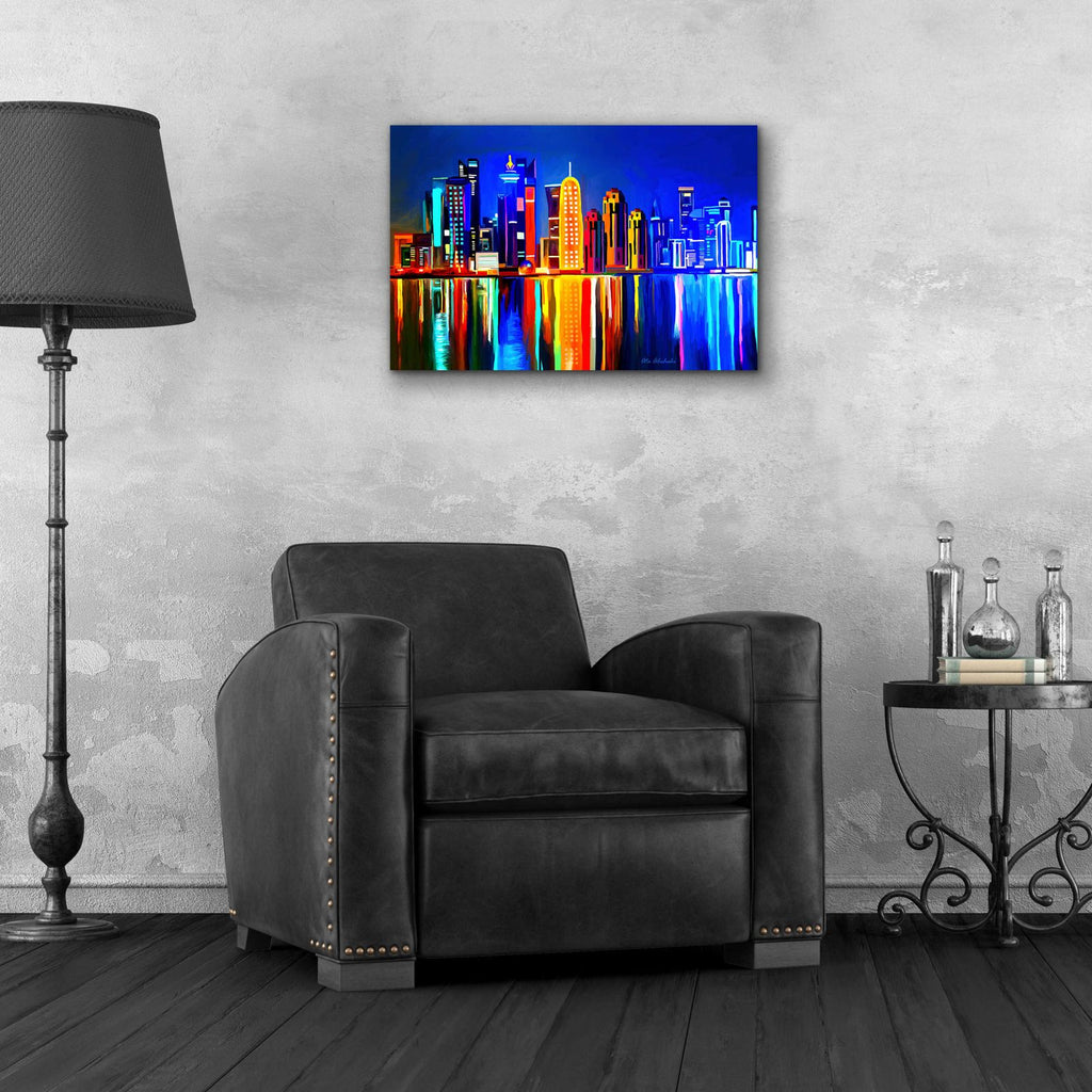 City light by Ata Alishahi - 24x16 acrylic wall art in a room