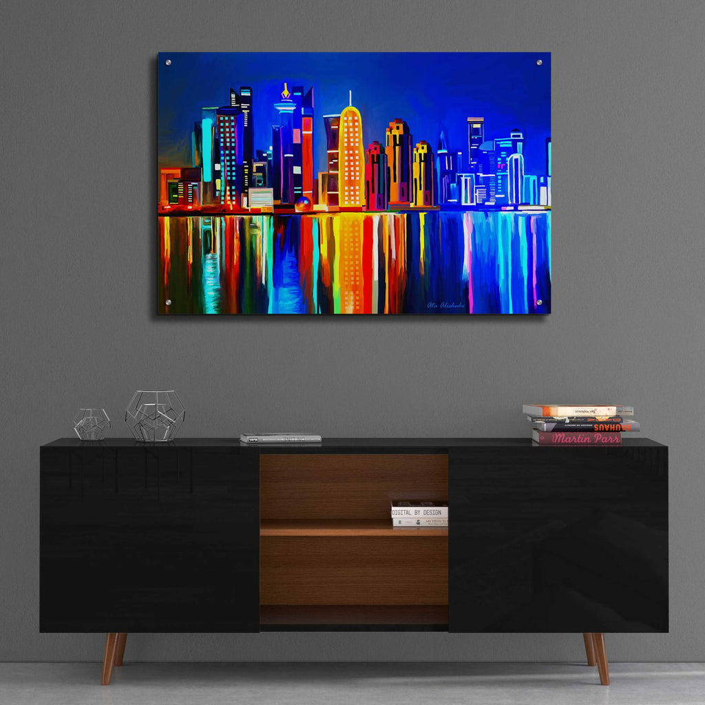 City light by Ata Alishahi - 36x24 acrylic wall art in a room