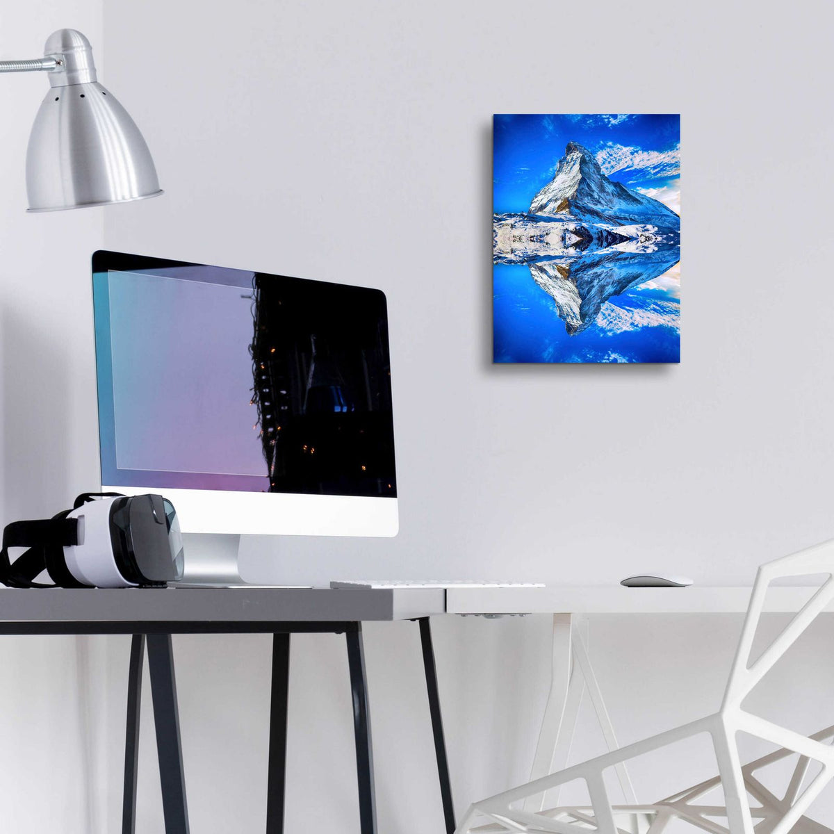 Mountain Reflection by Ata Alishahi - 12x16 acrylic wall art in a room