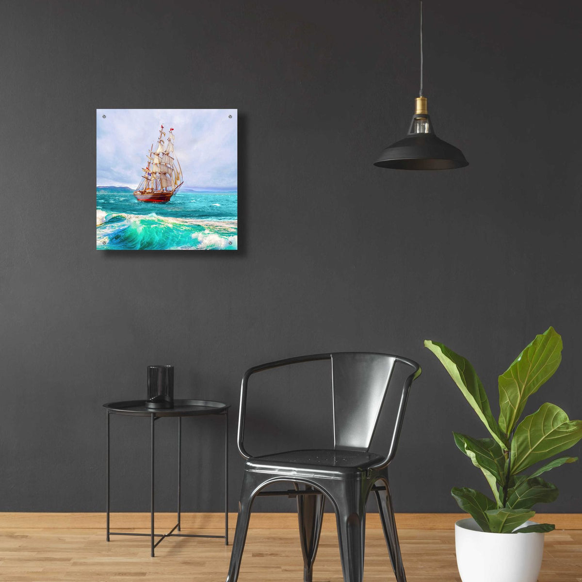 Sailing The Ocean by Ata Alishahi - 24x24 acrylic wall art in a room