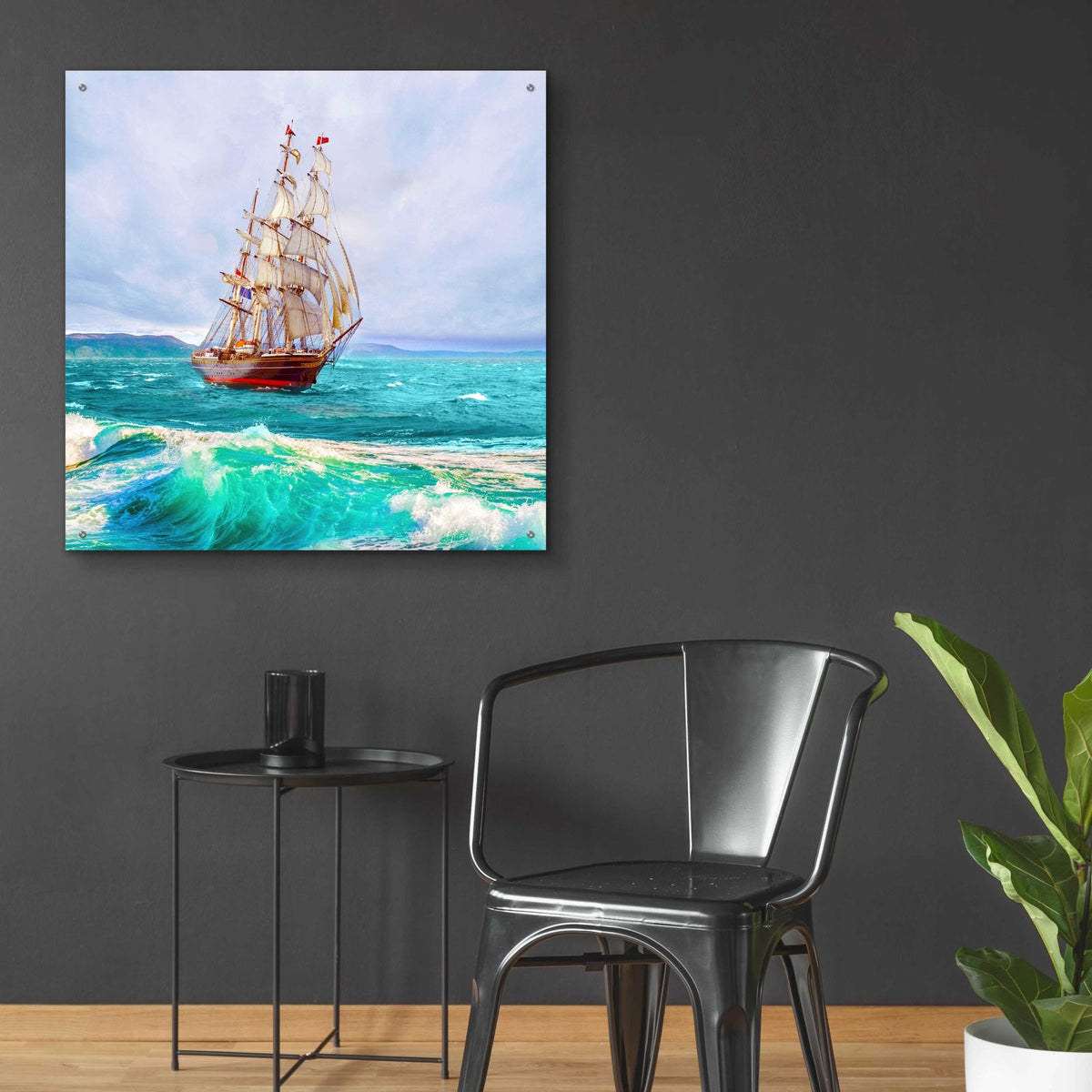Sailing The Ocean by Ata Alishahi - 36x36 acrylic wall art in a room