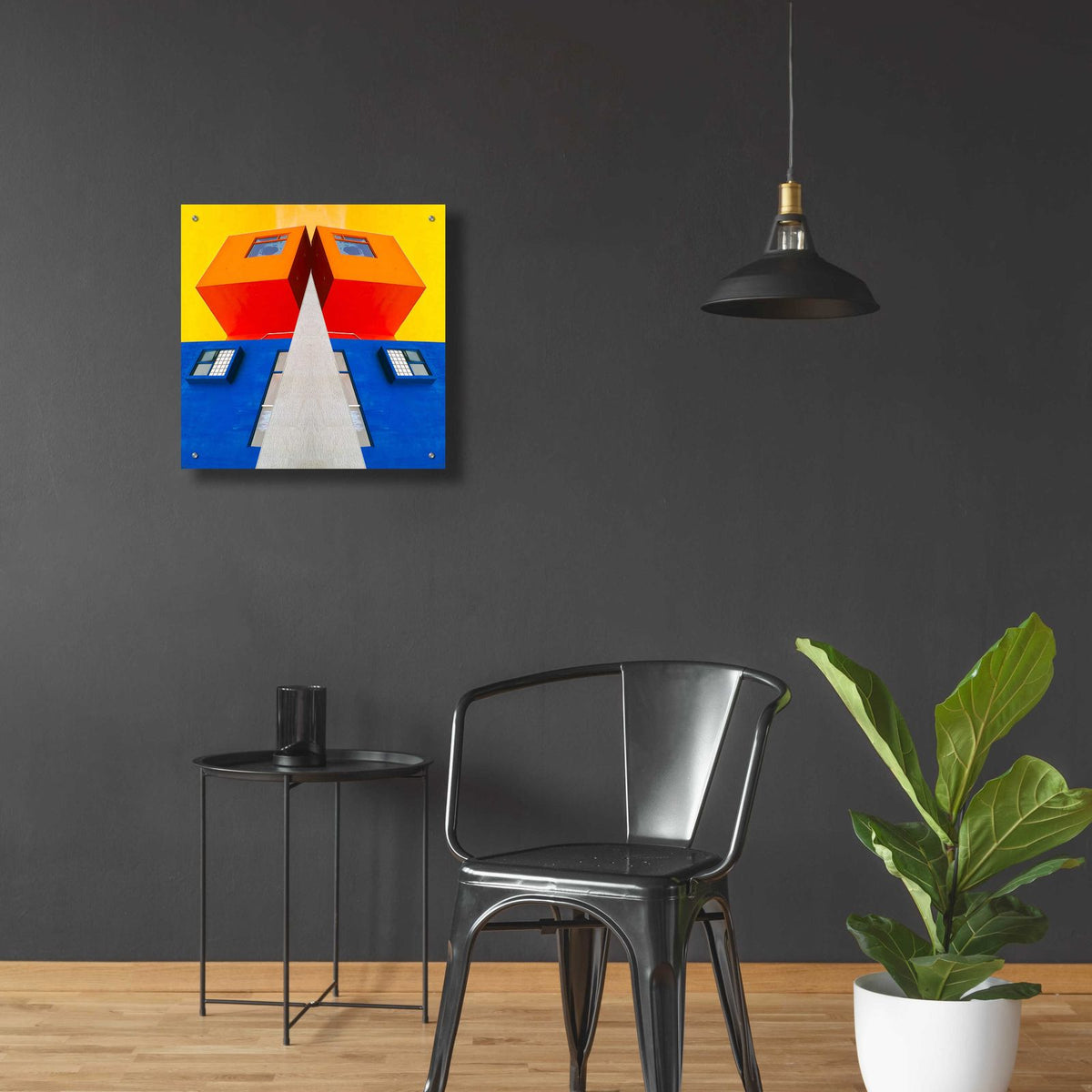 Geo House by Ata Alishahi - 24x24 acrylic wall art in a room