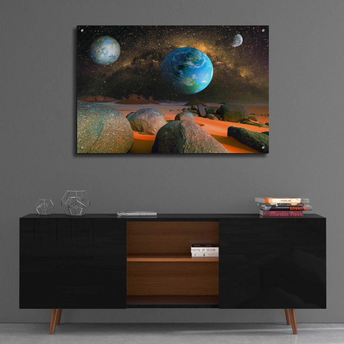 Planets by Ata Alishahi - 36x24 acrylic wall art in a room
