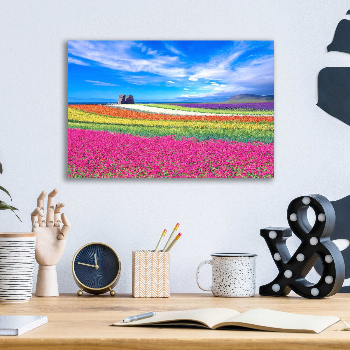 Colorful Landscape by Ata Alishahi - 16x12 acrylic wall art in a room
