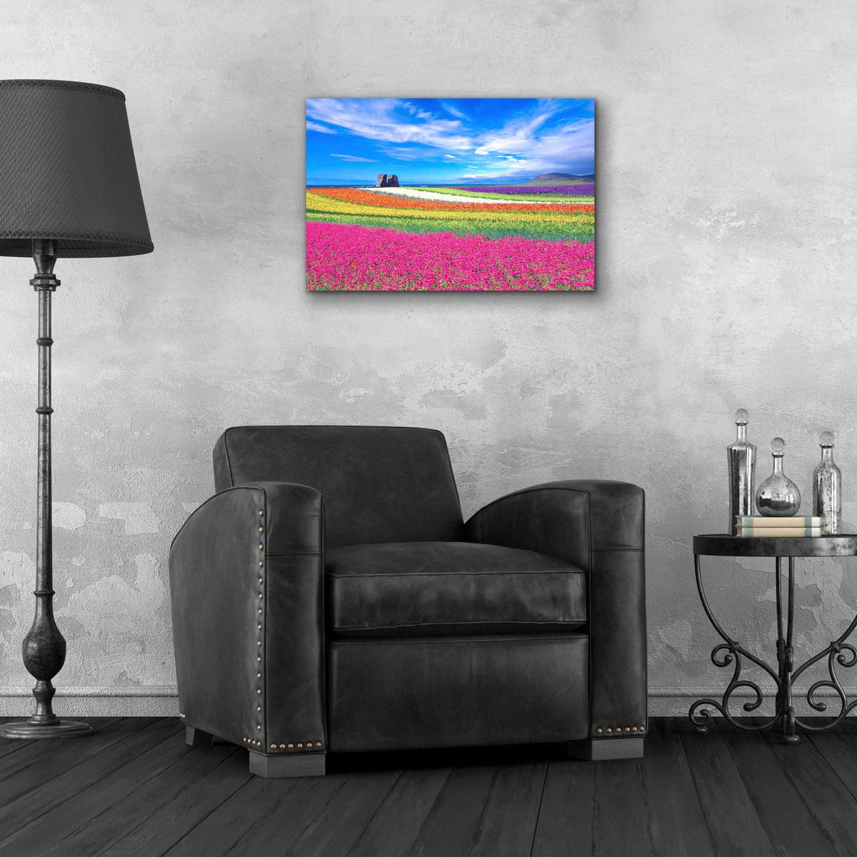 Colorful Landscape by Ata Alishahi - 24x16 acrylic wall art in a room