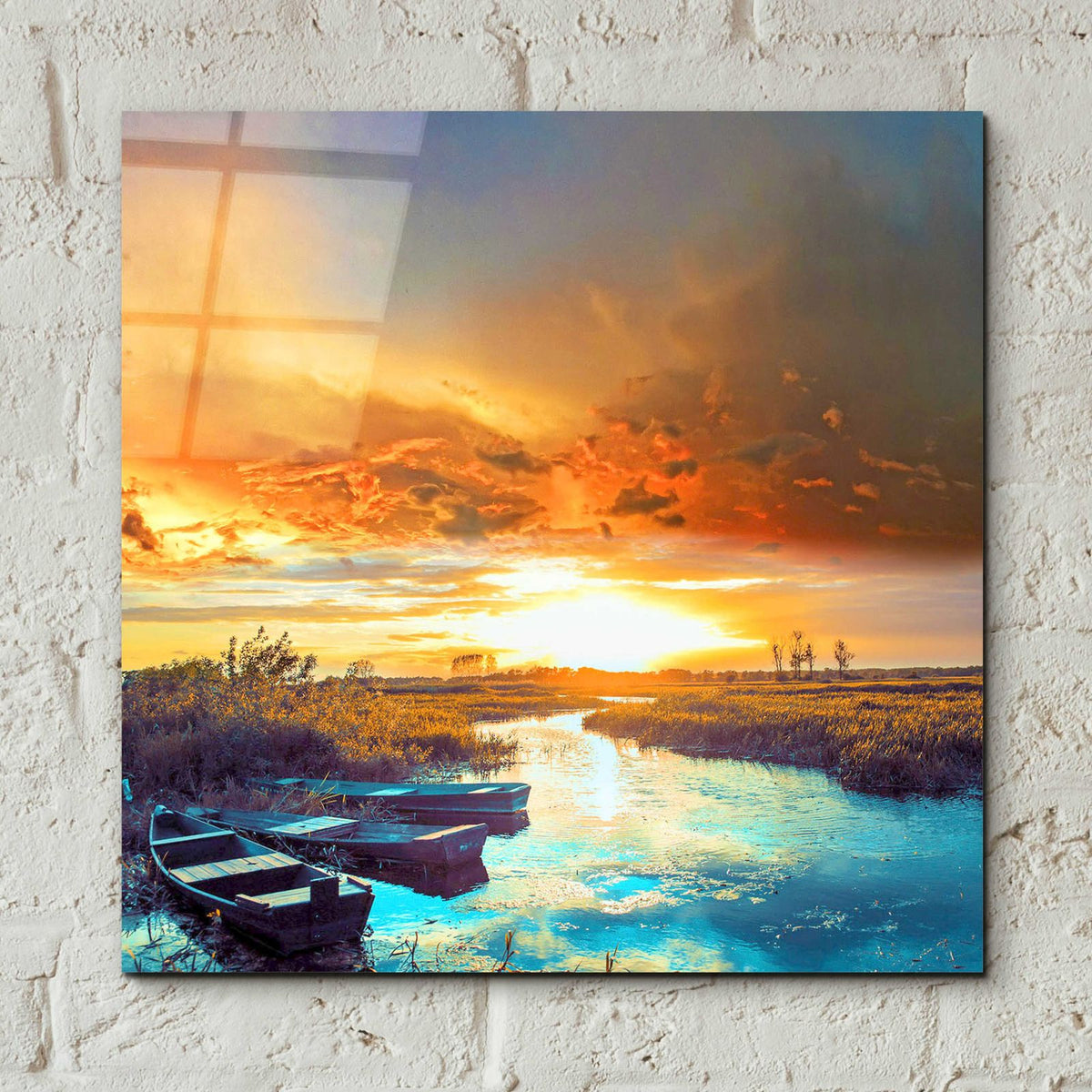 Sun Down Light by Ata Alishahi - 12x12 acrylic wall art in a room