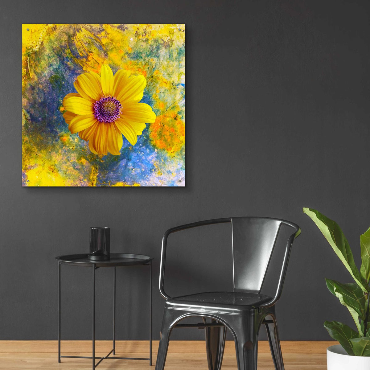 Yellow Is Nice by Ata Alishahi - 36x36 acrylic wall art in a room