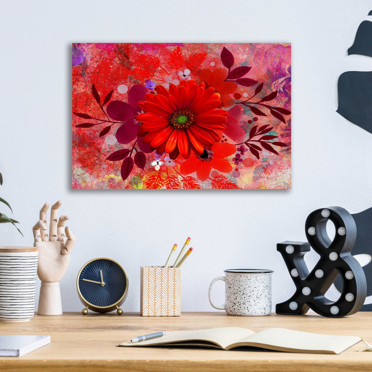 All-Red by Ata Alishahi - 16x12 acrylic wall art in a room