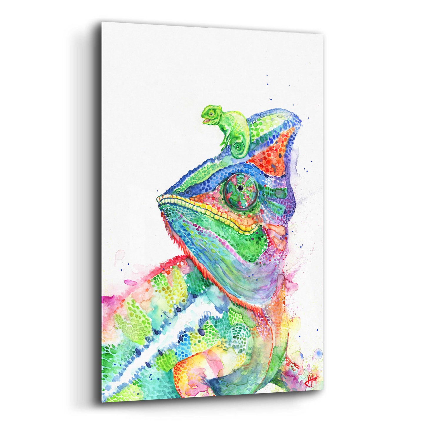 Epic Art 'Clutcha'Chameleons' by Marc Allante, Acrylic Glass Wall Art,12x16