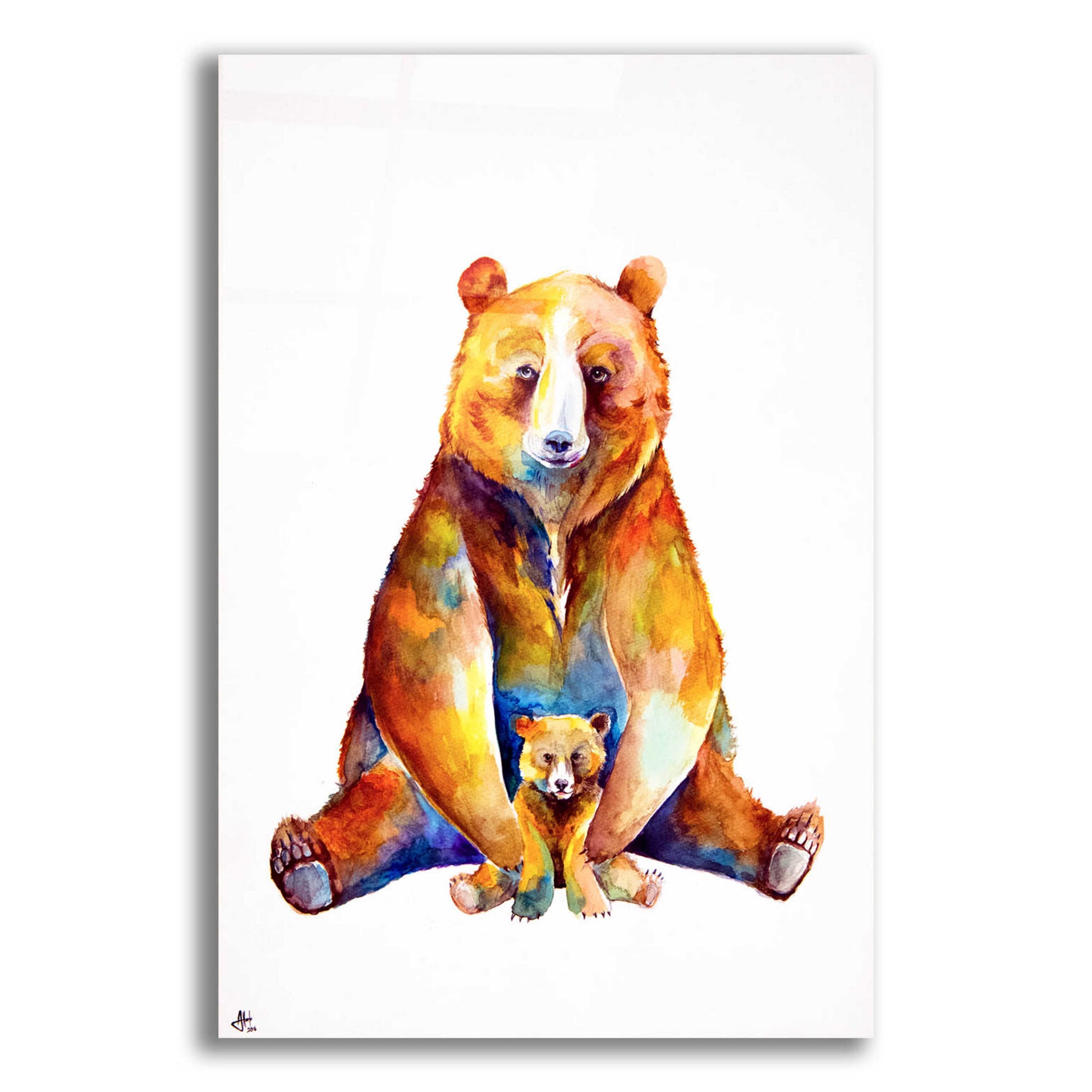 Epic Art 'Bear Necessities' by Marc Allante, Acrylic Glass Wall Art,12x16