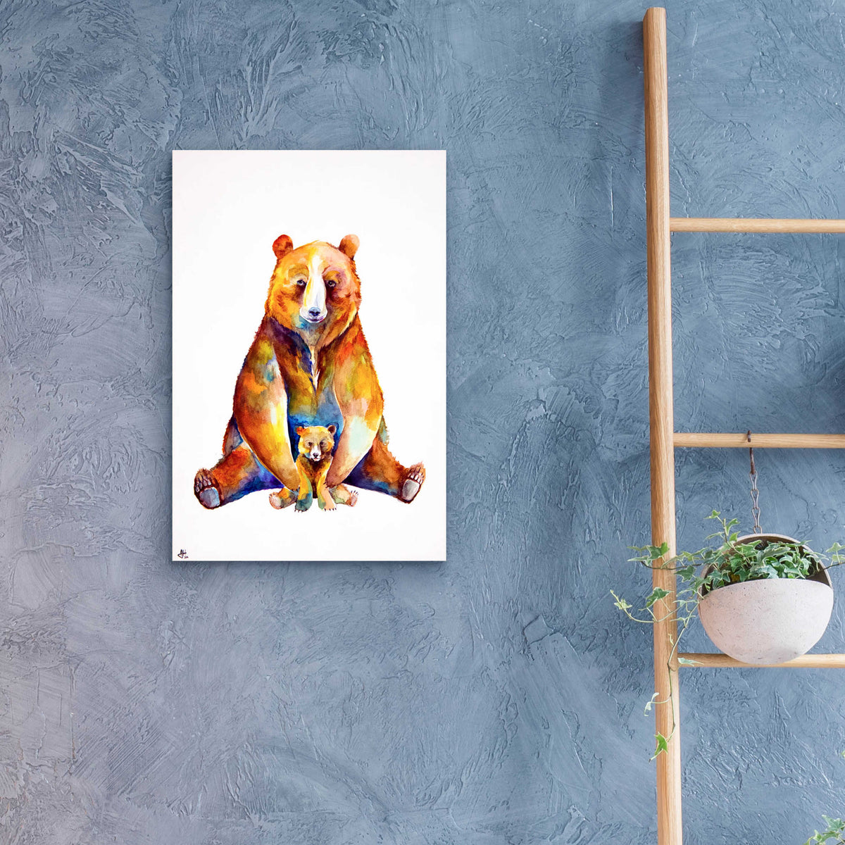 Epic Art 'Bear Necessities' by Marc Allante, Acrylic Glass Wall Art,16x24