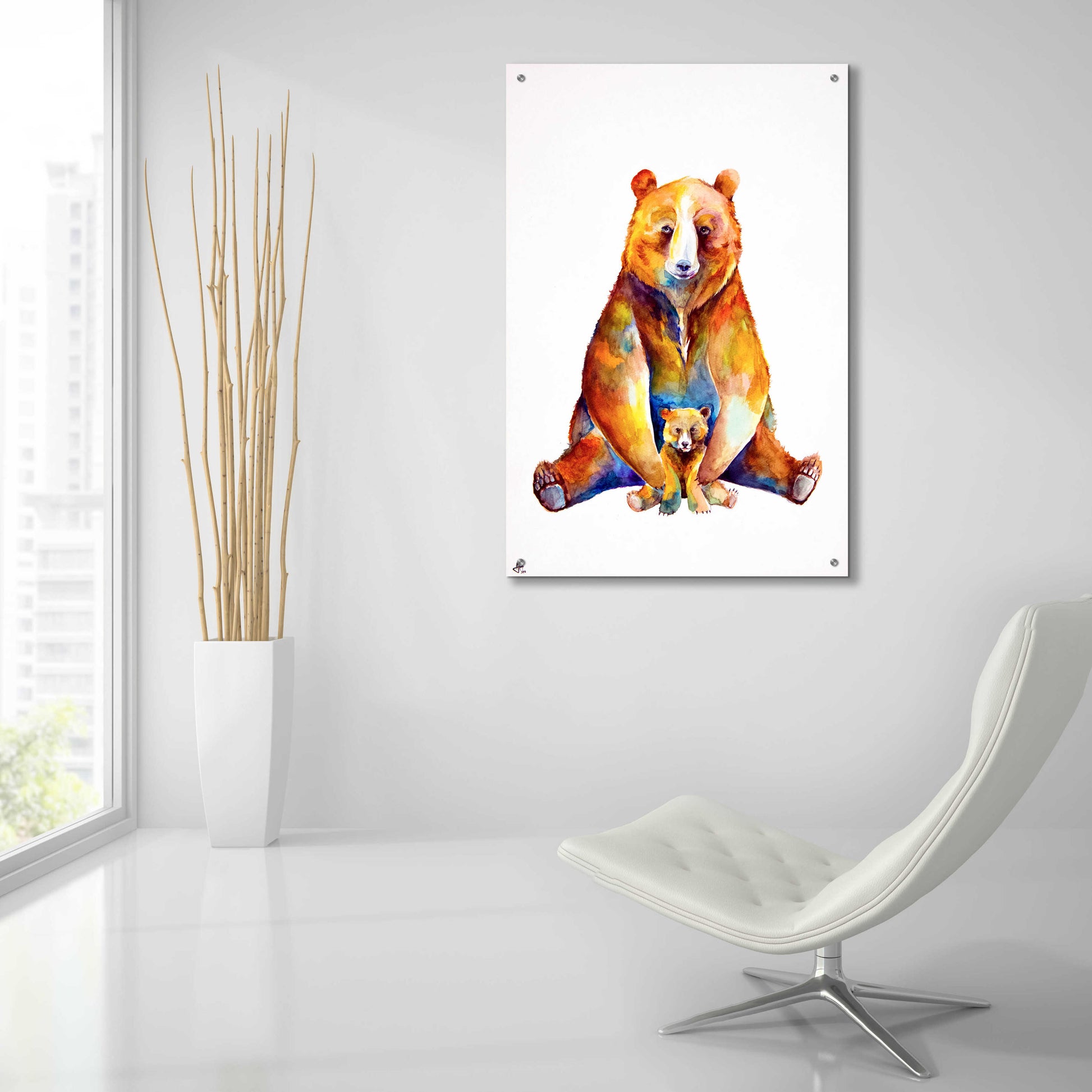 Epic Art 'Bear Necessities' by Marc Allante, Acrylic Glass Wall Art,24x36