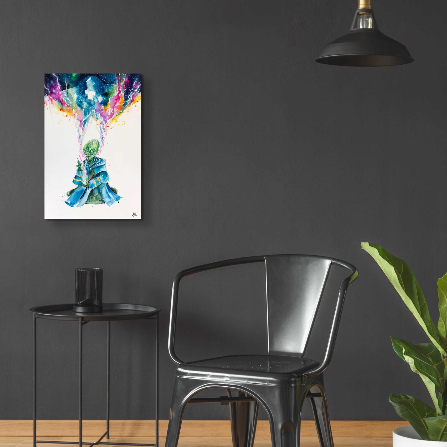 Epic Art 'Alien Dabbing' by Marc Allante, Acrylic Glass Wall Art,16x24