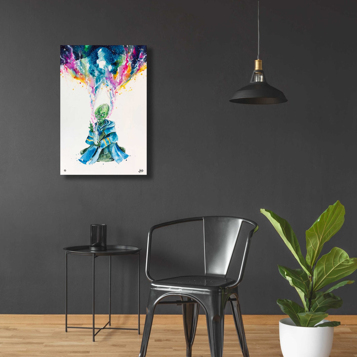 Epic Art 'Alien Dabbing' by Marc Allante, Acrylic Glass Wall Art,24x36